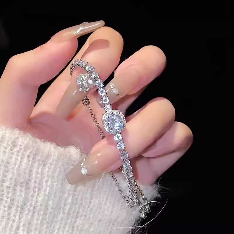 Fashion cut set stainlESS steel 18K gold-plated anti fading womens personalized series accESSories Y250408