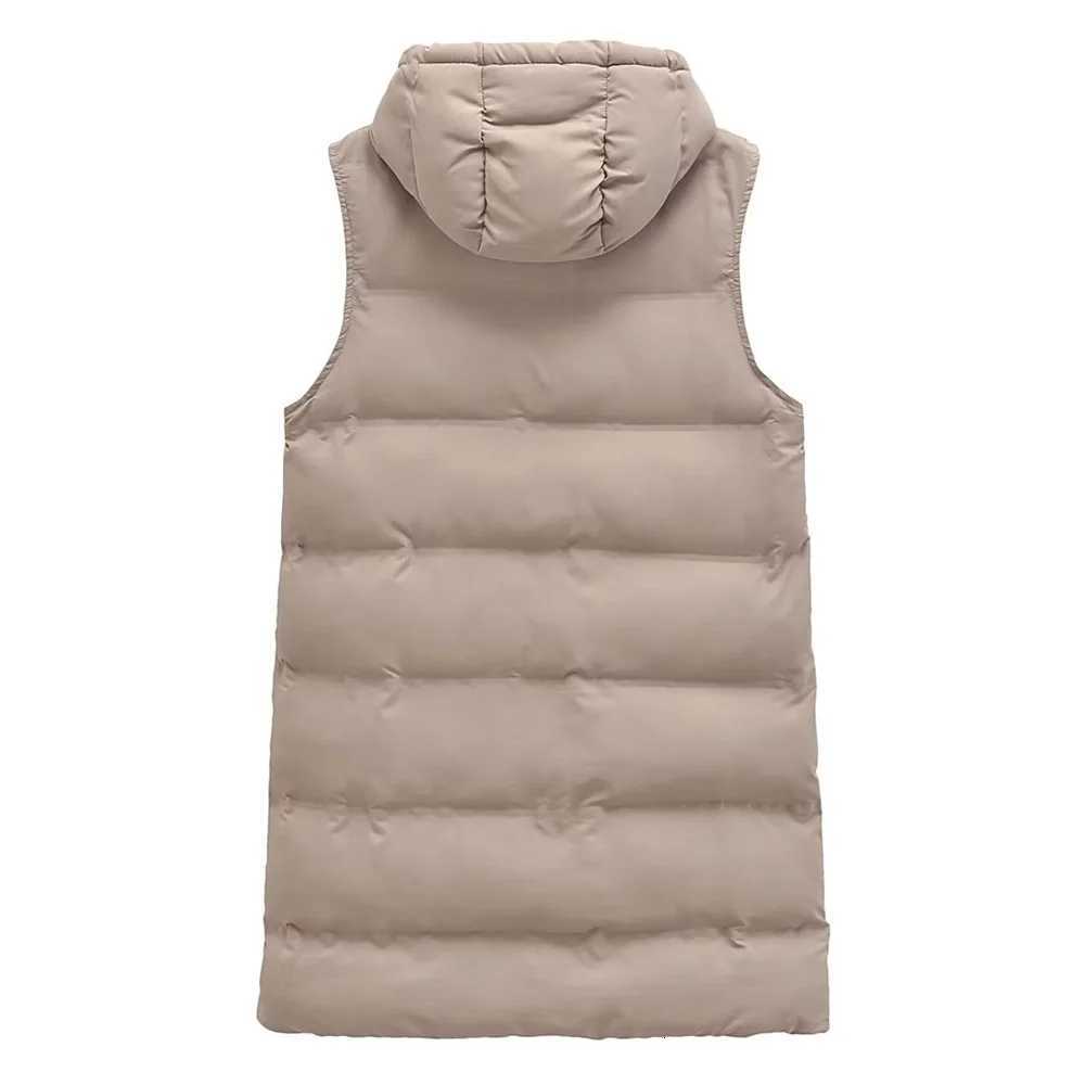 UNIZERA2023 Autumn and Winter New Womens Fashion Casual Loose Versatile Sleeveless Hooded Cotton Coat Tank Top Vest CoatT251128