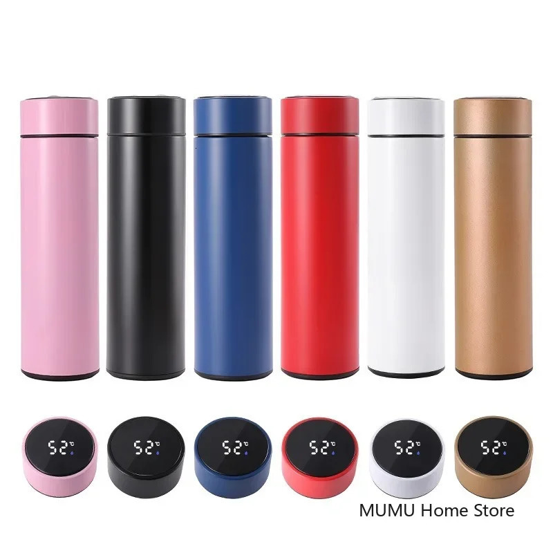 500ML Intelligent Temperature Thermos Bottle Sports Water Car Insulated Cup Keeps Cold and Heat Thermal Mug Vacuum Flasks 251128 W260226