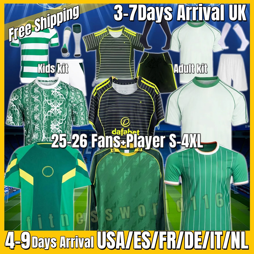 2025 26 CeltsS jersey Limited edition Soccer Jerseys kids 120 Years celticfc Irish Origins Football Shirt ELYOUNOUSSI CHRISTIE JOTA GRIFFITHS FORREST S-4XL
