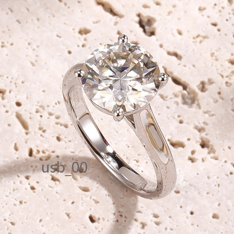 Luxury 14k White Gold HPHT Lab Grown Diamond Ring CVD Lab Diamonds Engagement Ring Fine Jewelry Women Diamond Ring Factory