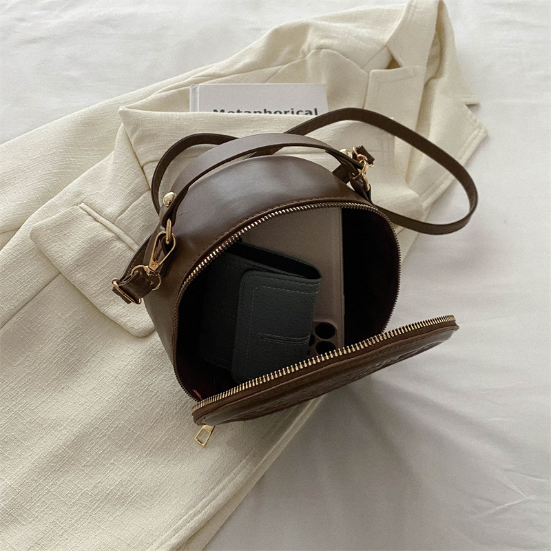 Trendy 2025 PU Circle Crossbody Bag - Women's Versatile Shoulder Tote Bag | Korean Style Designer Purse with Free Shipping
