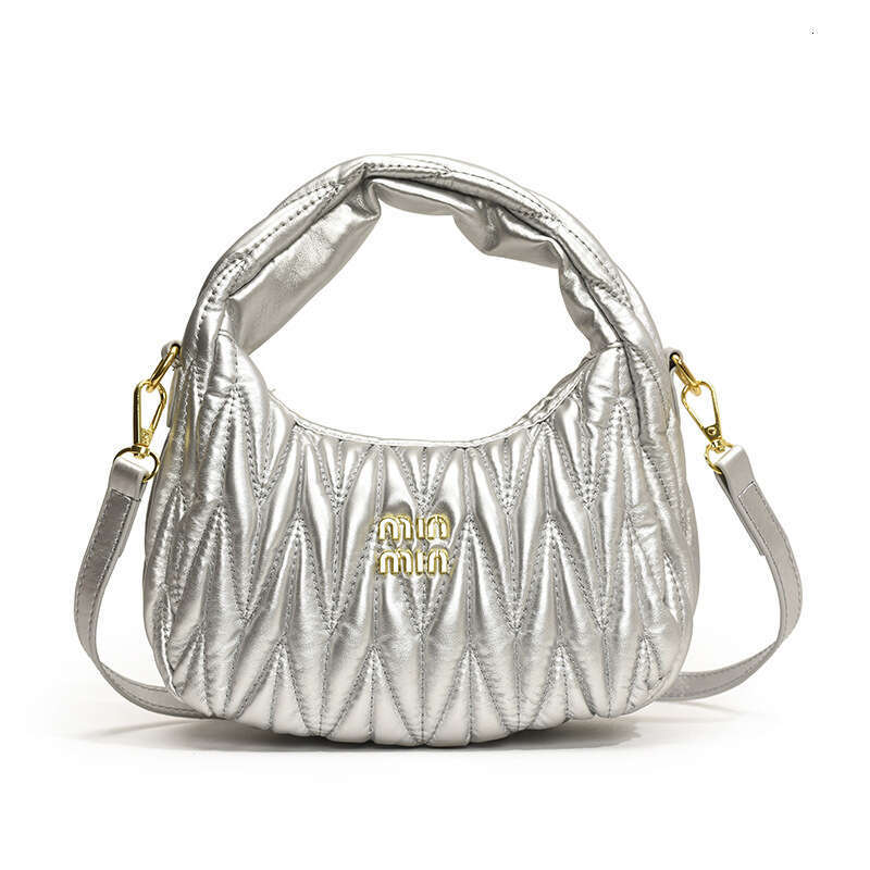 2024 New Fashionable Wrinkle Casual Simple Fashion Handheld Cross Shoulder Women's Bag