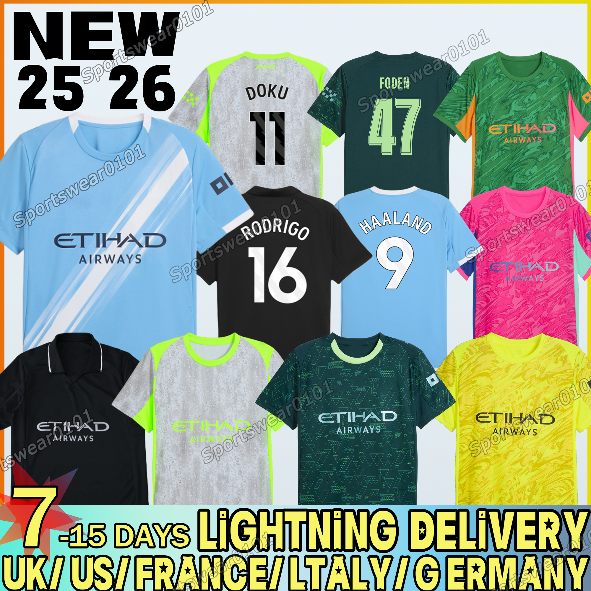 25 26 mans city shirt 9 HAALAND JERSEYS 16 RODRIGO 10 GREALISH 17 DE BRUYNE 47 FODEN 20 Bernardo 24 Gvardiol 2 Walker 11 Doku 19 Gundogan Jerseys fans men kids kit