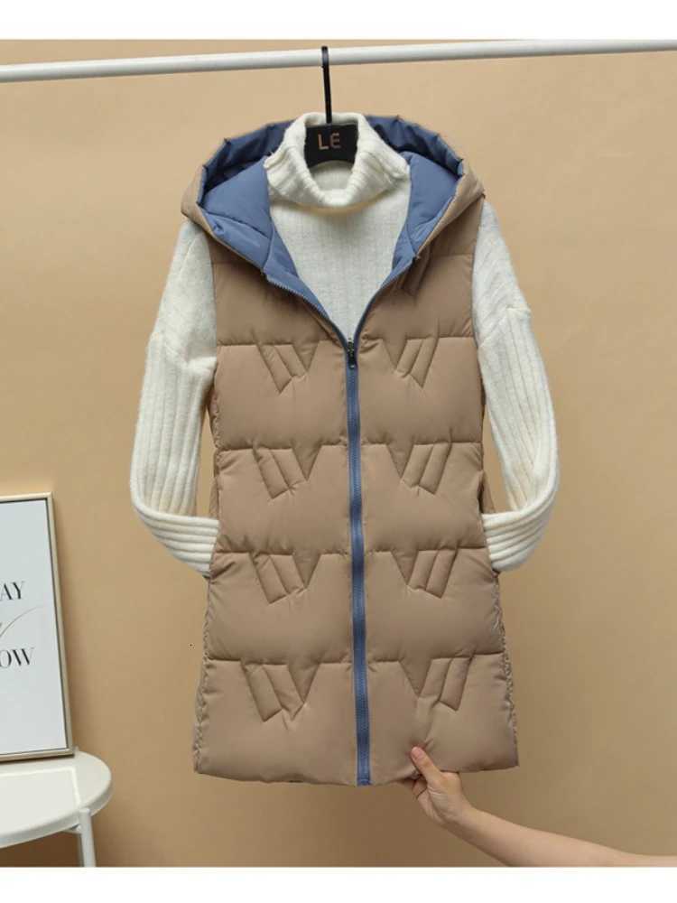 New Zipper Down Cotton Vest Women Autumn Winter Short Loose Casual Waistcoat Women Clothing Sleeveless Jacket Top Solid VintageT251128
