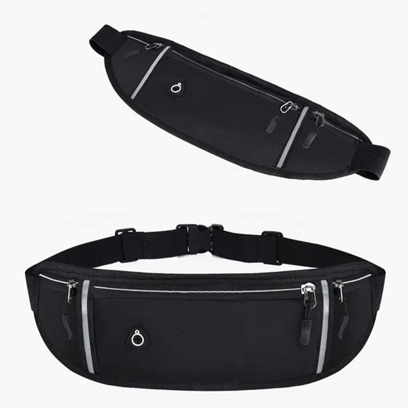 Running Waist Bag Lightweight Waterproof Reflective Strip Waist Fanny Pack Gym Sport Running Waist Pack Adjustable Elastic StrapT251128
