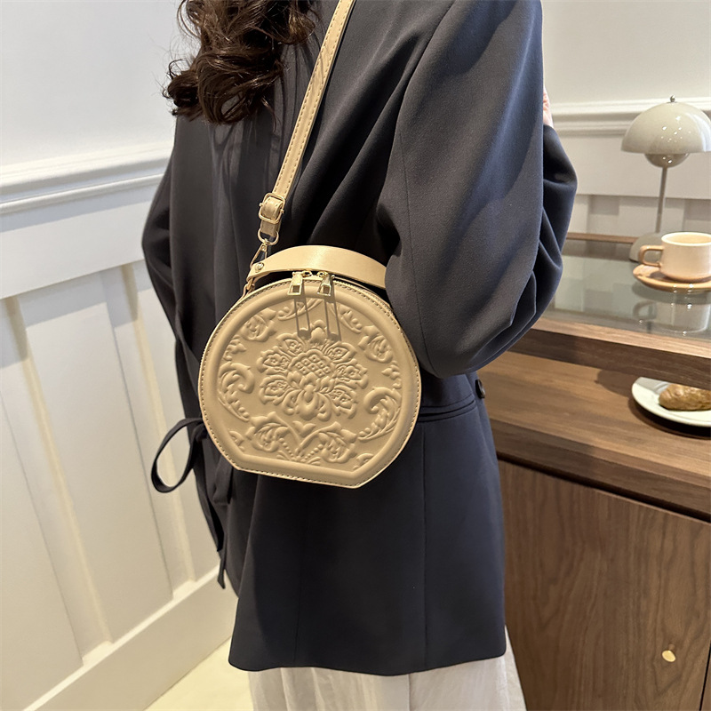 Trendy 2025 PU Circle Crossbody Bag - Women's Versatile Shoulder Tote Bag | Korean Style Designer Purse with Free Shipping