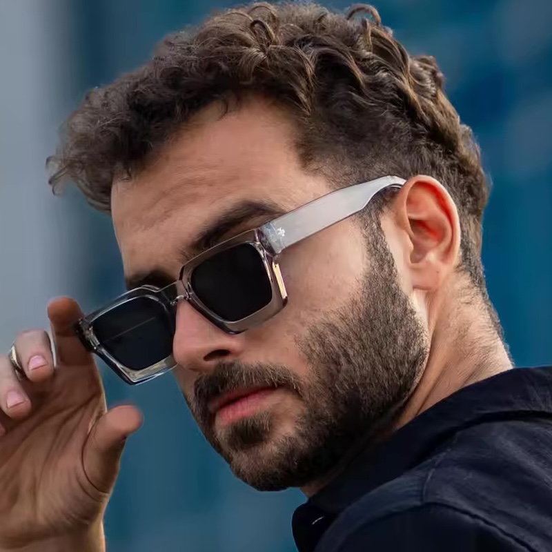 Anti Blue Light Gaming Glasses Optical Computer Work Daily Anti-Glare Blocking RX Myopia Sunglasses Retro Punk Oversized Square Women Men, CB Fashion 