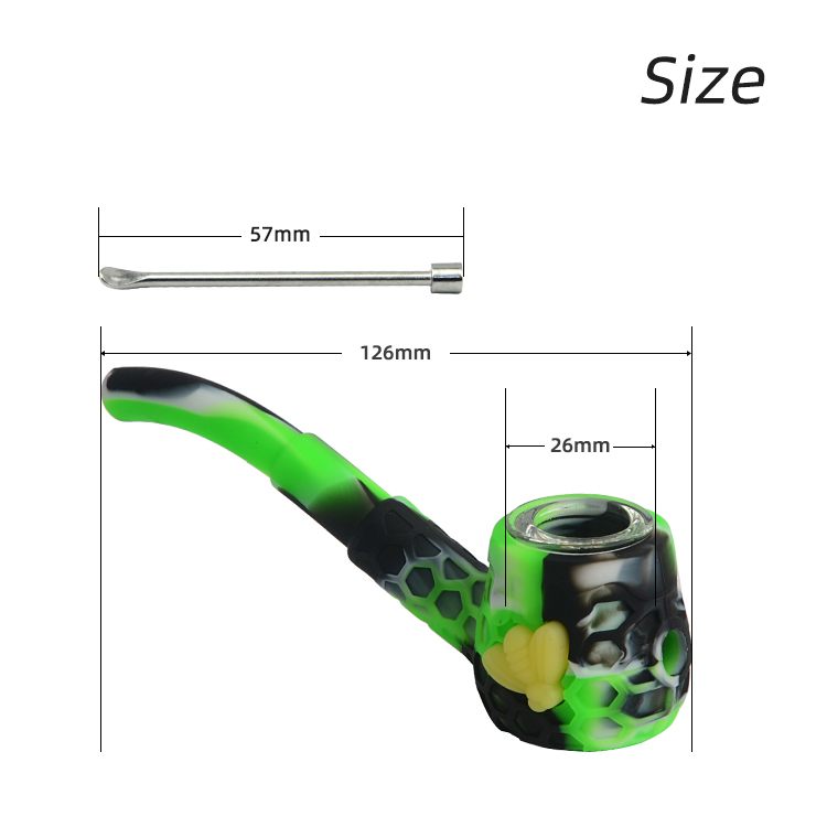 Silicone Smoking Hand Pipes Kit Silicone Pad Mat Smoke Wax Tools Kit For Tobacco Dry Herb Spoon Silicone Pipes With Hookah nectar collector tobacco Ac