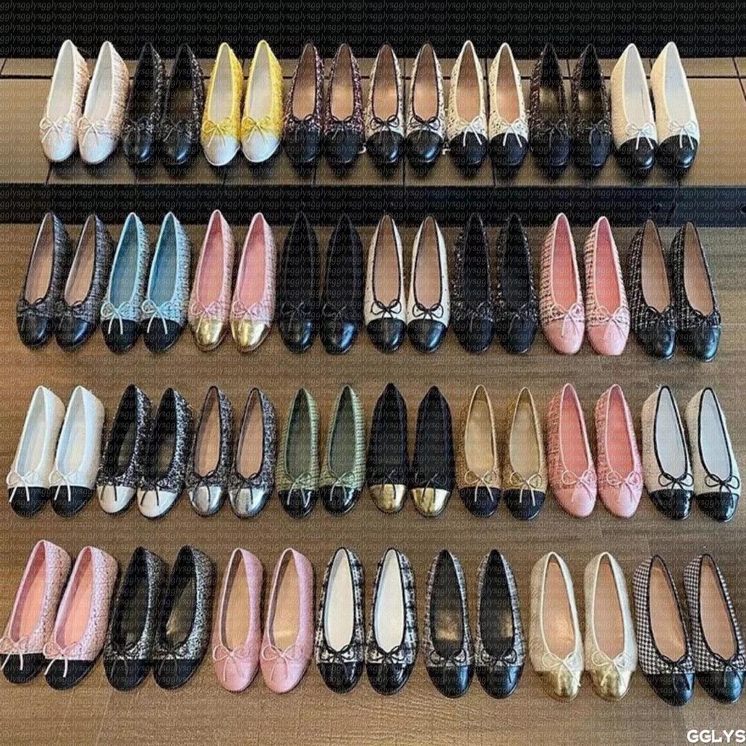 Ballet Flats Paris Designer Shoes Women Black Quilted Genuine Leather Slip on Ballerina Luxury Round Toe Ladies Dress Shoes HJ2G Slingbacks Pumps Dance Shoes