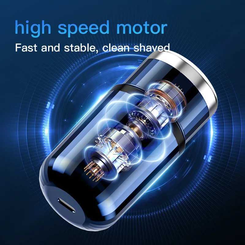 New T6 mini electric shaver 3D floating head shaver type-c fast charging mens rechargeable shaver C251128