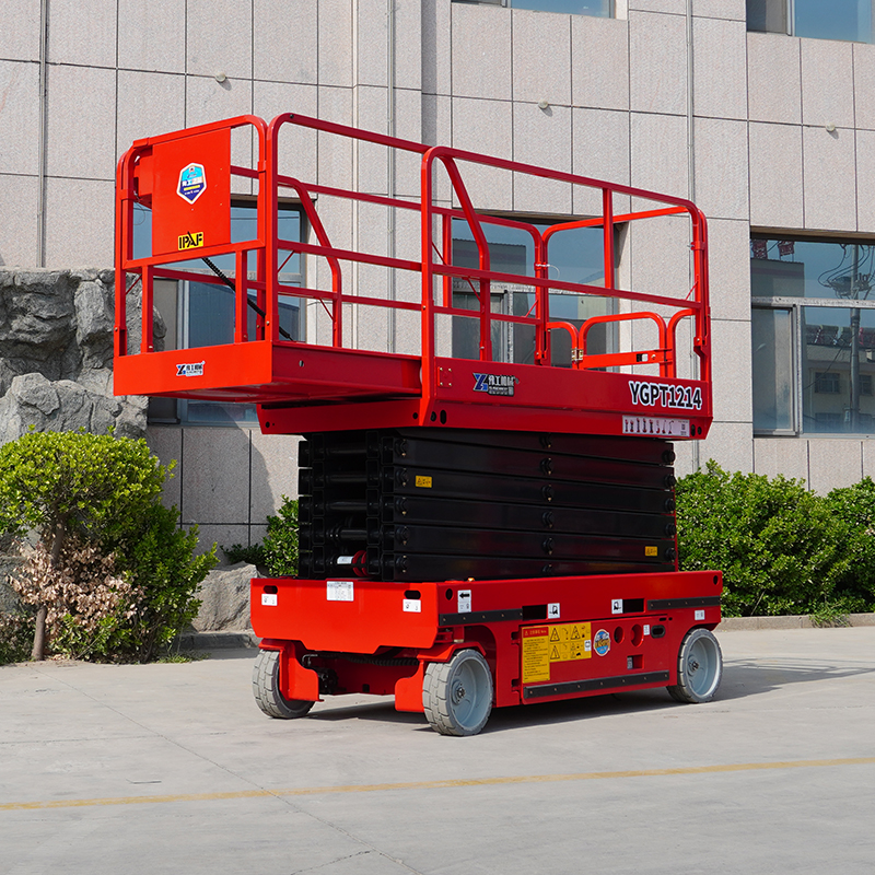 Hydraulic Container Load Lift - Mobile Platform With Folding Ramp For Trucks