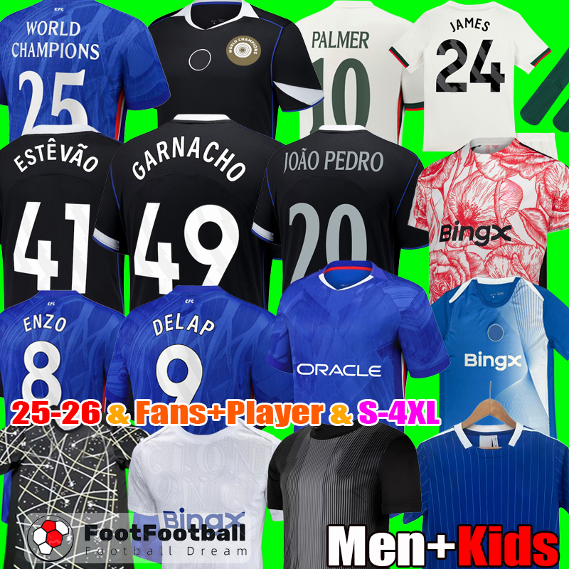 S-4XL 25 26 GARNACHO Estevao JOAO PEDRO ENZO PALMER NETO CAICEDO Soccer Jerseys FC jersey 2025 JAMES Chelseaa 2026 BADIASHILE MUDRYK Football Shirt Men Kids Kit tops