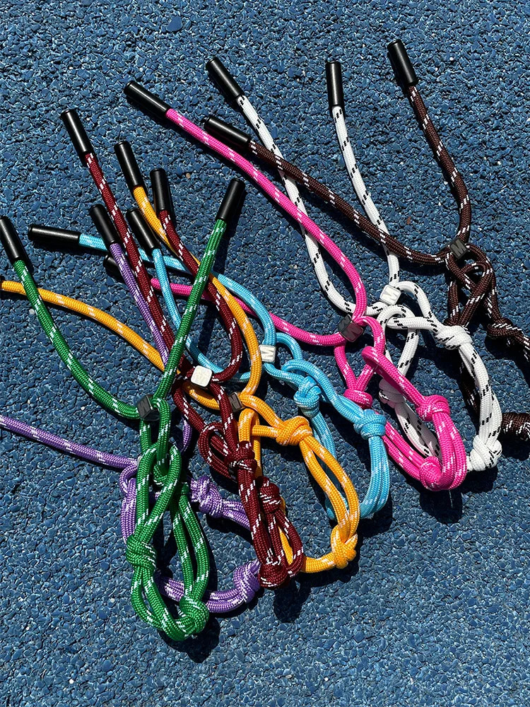 Fashion Nylon Handmade Rope Couple Style Hand and Feet Chian Vintage Keychain Bag Pendant Decoration with Free Key Buckle 250428