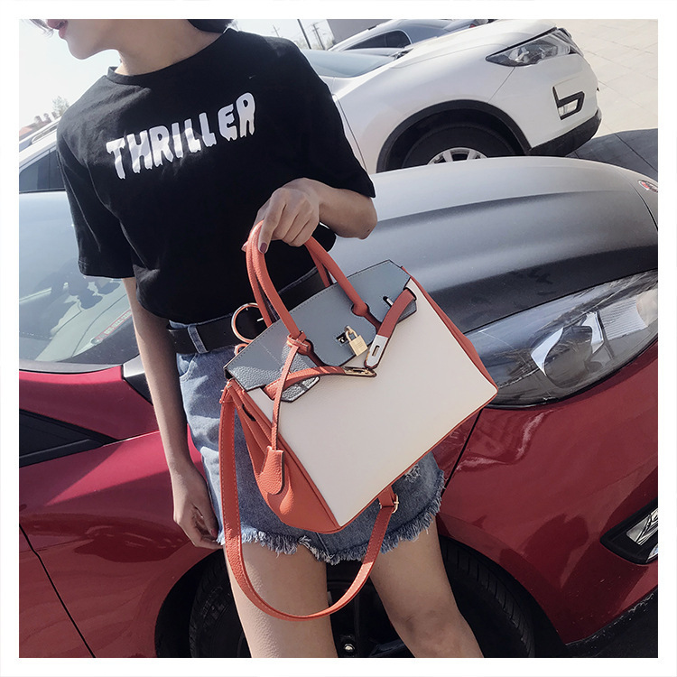 Designer 2025S new bags lychee pattern fashion handbag large shoulder bride Kelly women bag
