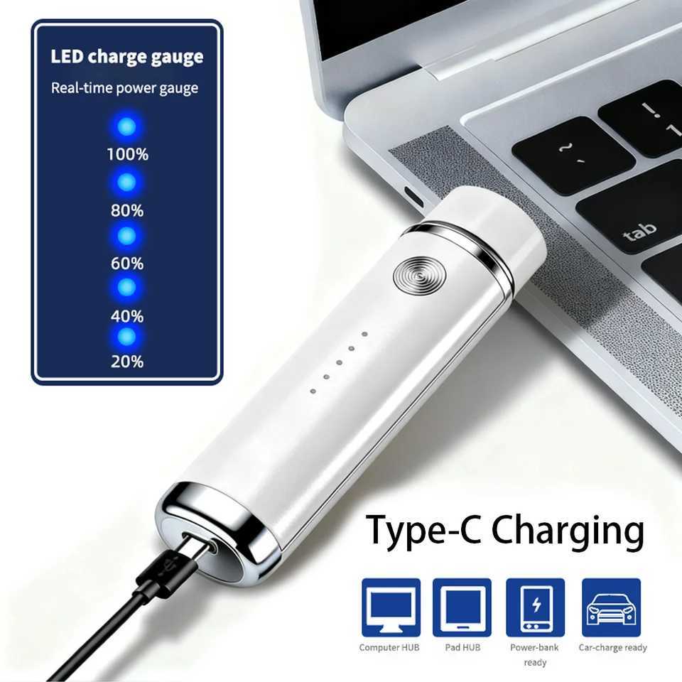 Mens Mini Electric Travel Shaver Type-C Charging Face Beard Trimmer with Battery Display Rechargeable Shaver Car Home Razor C251128