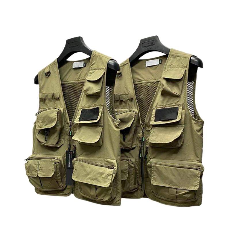 Men's Vests Designer Waistcoat Outdoor Sportswear Multi-pockets Sleeveless Jacket Coat Casual Streetwear Tactical Thin Mesh Vest Sweatshirts