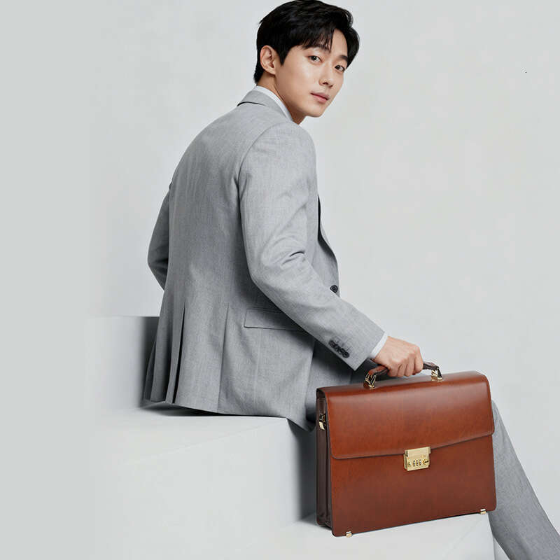 Luxury Bag Designer Genuine Leather Multifunctional Handbag Password Lock Anti Theft Computer Bag Large Capacity Business Men S Briefcase