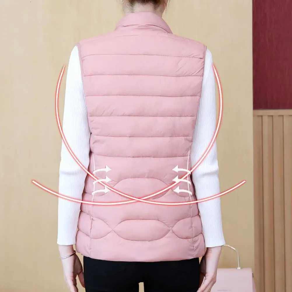 Padded Sleeveless Vest Stylish Womens Padded Vest for Autumn Winter Ultra Light Windproof Waistcoat with Zipper Closure SlimT251128