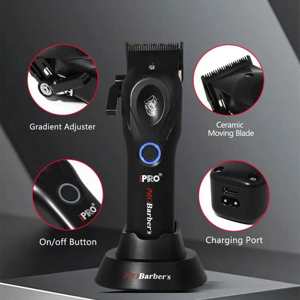 IPRO S1081 Professional Electric Hair Clipper 8800RPM High Speed 4500mAh Long Battery Life Magnetic Detachable Comb Hair Trimmer X251128