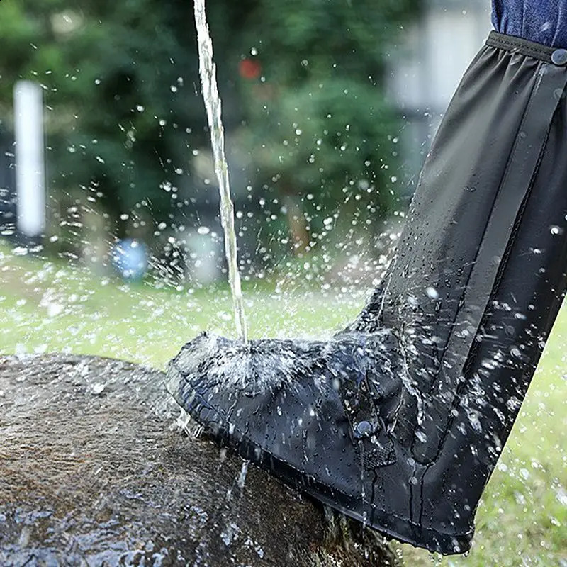 Rain boots cover reusable executive shoes waterproof motorcycle raincoat bicycle rain 250427h