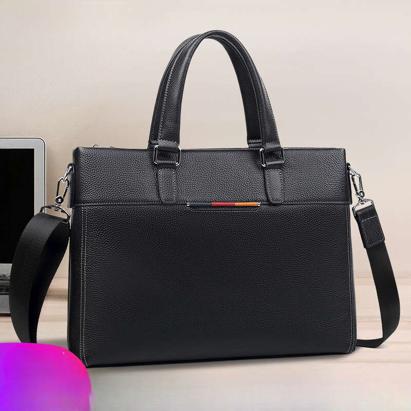 Luxury Bag Designer New Genuine Leather Large Capacity Briefcase Casual Fashion Laptop Bag Top Layer Cowhide Men S Handbag