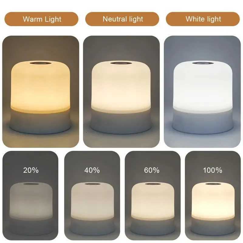 Touch LED Night Light USB-Powered 3 Color Modes Without Remote Or with Remote Control Tabletop Uplight LED Lights for Bedroom M251128