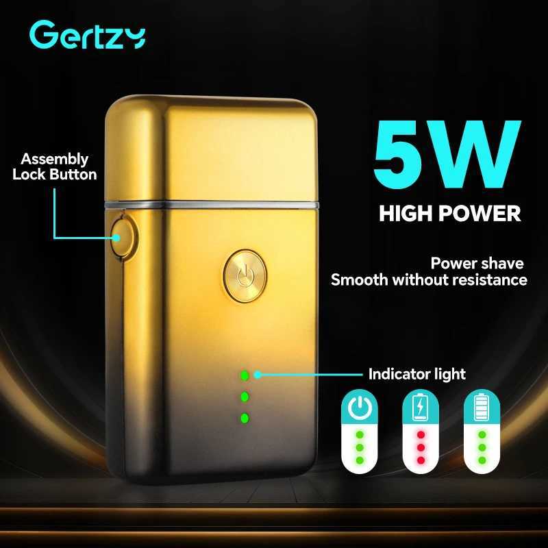 Mens electric shaver reciprocating aluminum foil shaver USB rechargeable beard shaver portable shaver for travel C251128