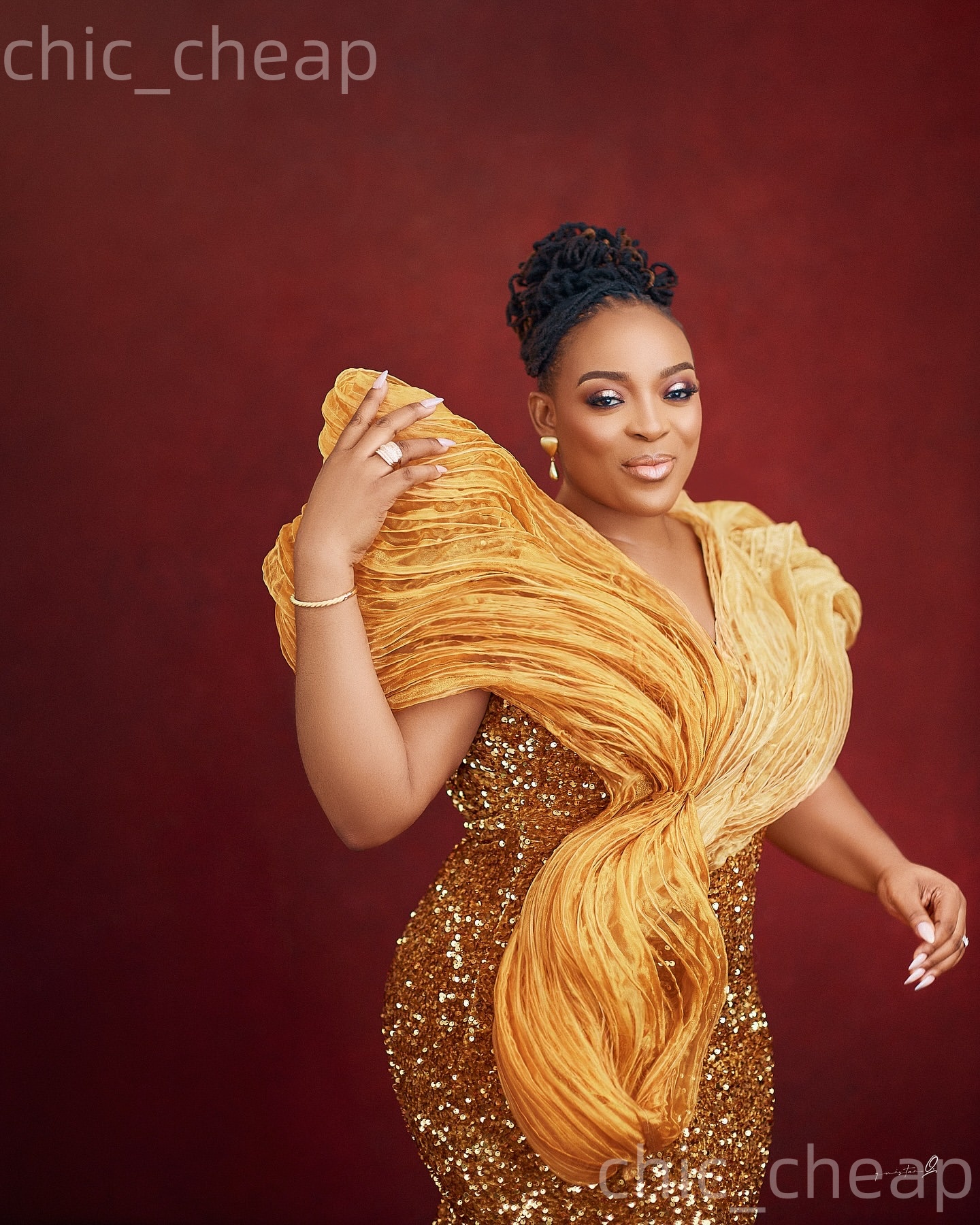 Aso Ebi Gold Mermaid Prom Dresses 2026 V-neck Stylish Sequined Evening Formal Party Second Birthday Engagement Gowns Plus Size Dress For Special Occas