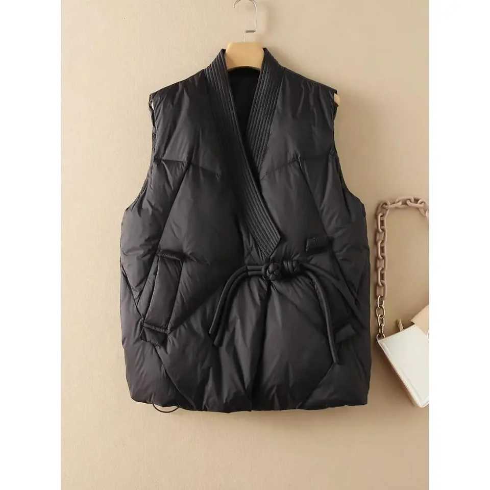 2025 New Winter Coat Cropped Vest Jackets For Women Fashion Sleeveless Puffer Waistcoat Street Style Vests Black Khaki OutwearT251128