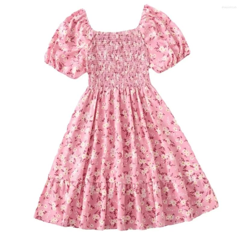 Plus Size Dresses Princess Sleeve Sweet Waist Cinched Slim Floral Dress 2025 Large Womens Fashionable Elegant Skirt F...