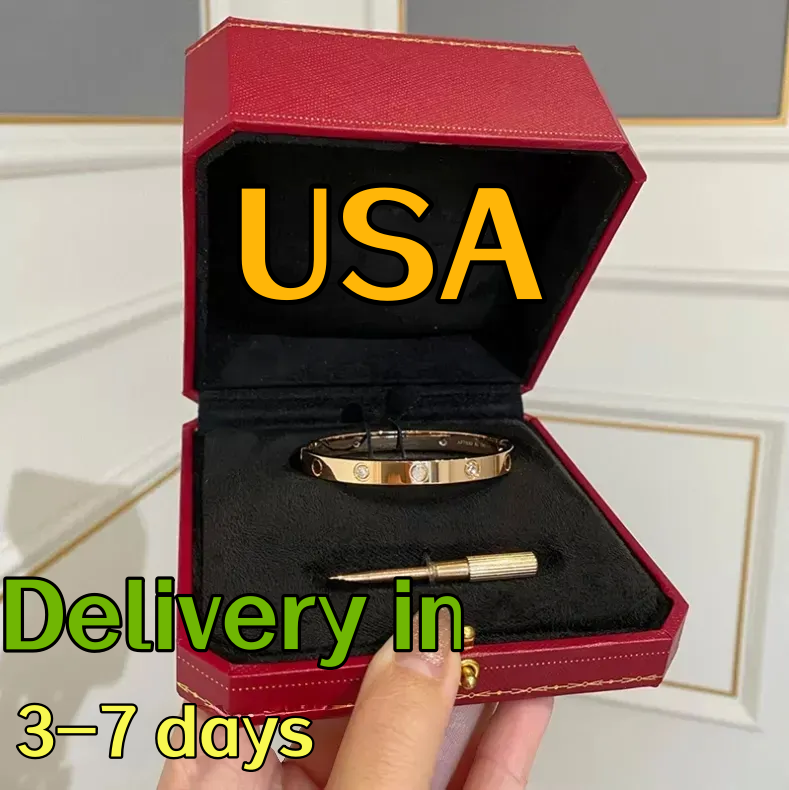 womens designer Bracelet Luxury Bracelets Jewelry Charm Bangle Sier Gold Rose Stainless Steel Jewellery Diamond Braclet Love Braceletes