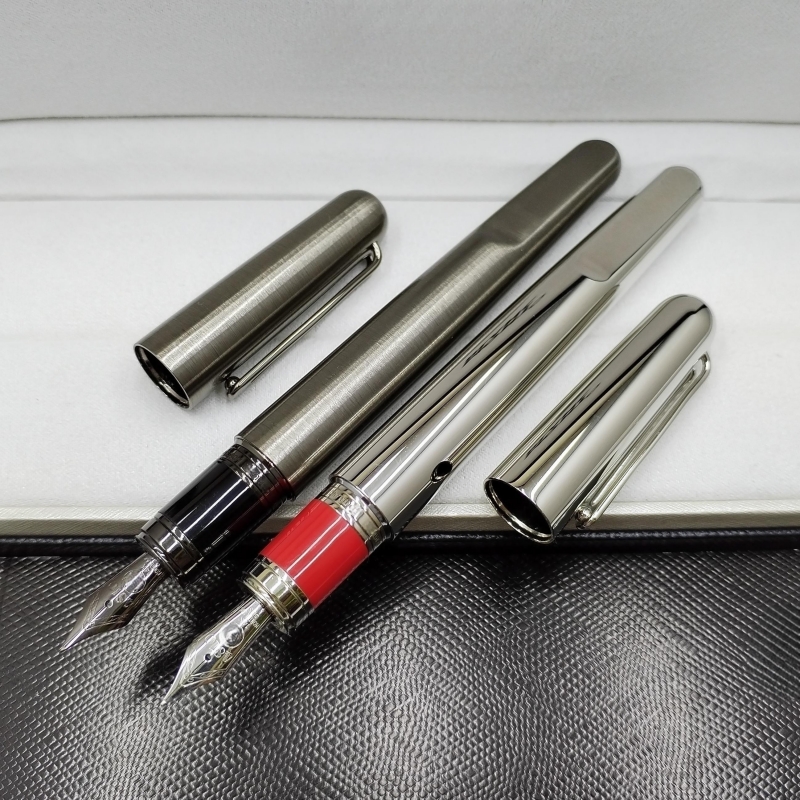 wholesale promotion Silver / Black Magnetic Fountain pen administrative office stationery fashion M nib Writing ball pen for business gift