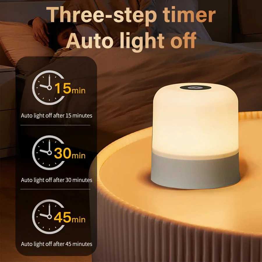 LED Table Lamp Touch Bedside Lamp 13 Color Changing Night Light Room Decor Remote Dimmable Rechargeable Bedside Night Lamp M251128