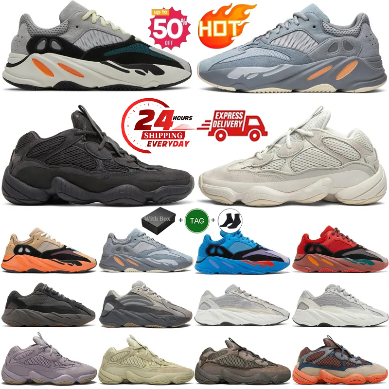 YZ shoe Designer Shoes 700 sneakers running shoes 700s men women Triple Black Mauve Fade Carbon chaussure Cream Stone outdoor sports sneakers trainers