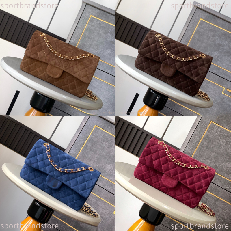 12A Top Quality Suede Bag Designer Bag Woman Shoulder Bag Luxury Cowhide Genuine Leather Crossbody Bag Lady Handbag Cf Classic Flap Bag Tweed Bag Tote Bag Cha Mini C Bag