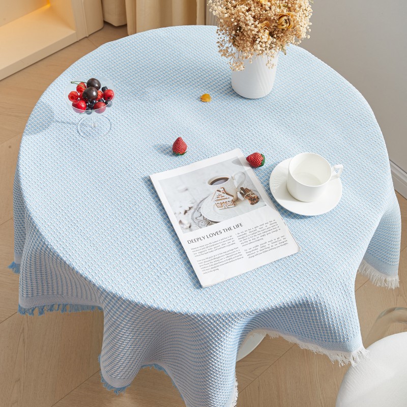 A847ins Wind Lace White Tablecloth Round Table Square Table Tea Table Bedside Table Desk Photo Background Cloth Tablecloth