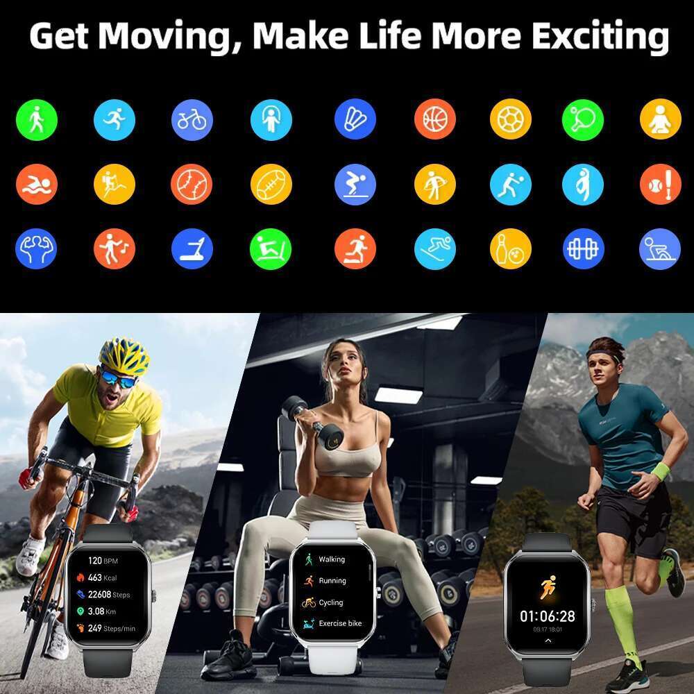 New Ultra Thin Smart Watch men 1.96" AMOLED 360*360 HD Pixel Display Always Show Time Call Reminder Smartwatch Ladies For huawei