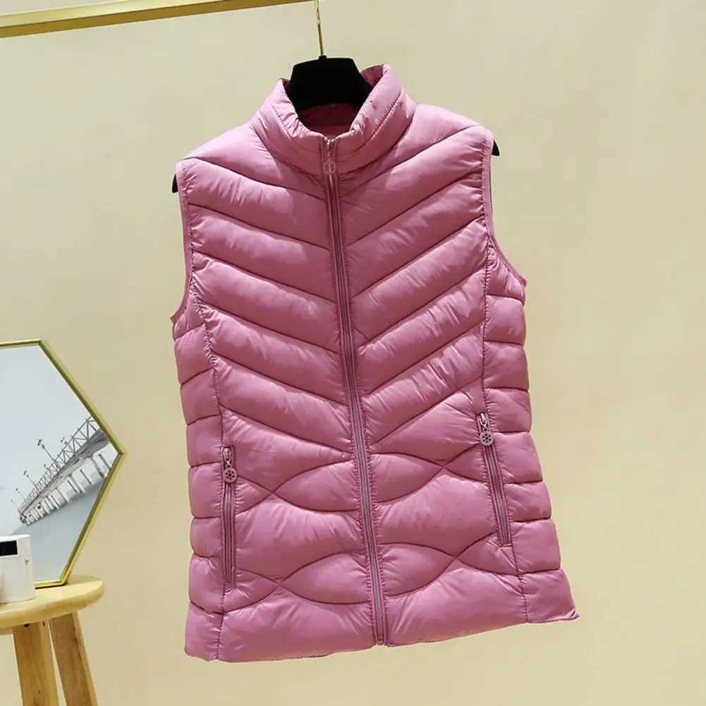Padded Sleeveless Vest Stylish Womens Padded Vest for Autumn Winter Ultra Light Windproof Waistcoat with Zipper Closure SlimT251128