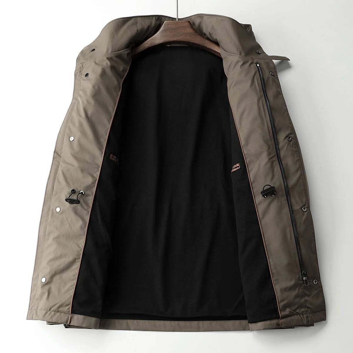 Italian LP 25 Autumn And Winter New Fashion Solid Color Men's Windproof Casual Removable Hooded Jacket