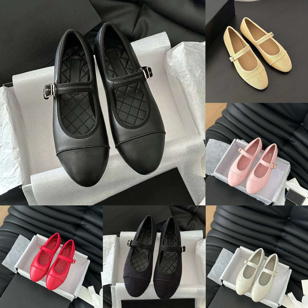 designer woman shoe Luxury Mary Jane ballet flat Classic Cotton Fabric strap sandal loafers womens flat Dress Office shoes genuine leather Round toe slip on shoes