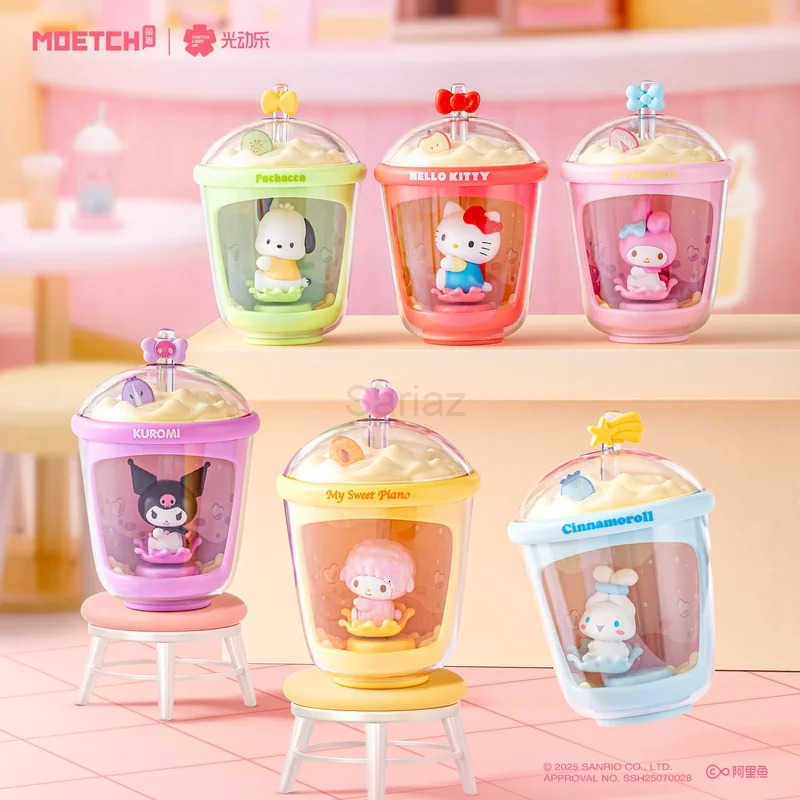 Sanrio Milk Tea Cup Series Genuine Characters Photodynamic Music Creative Cute Hand-Made Movable Ornaments GirlS Birthday Gift H2512171