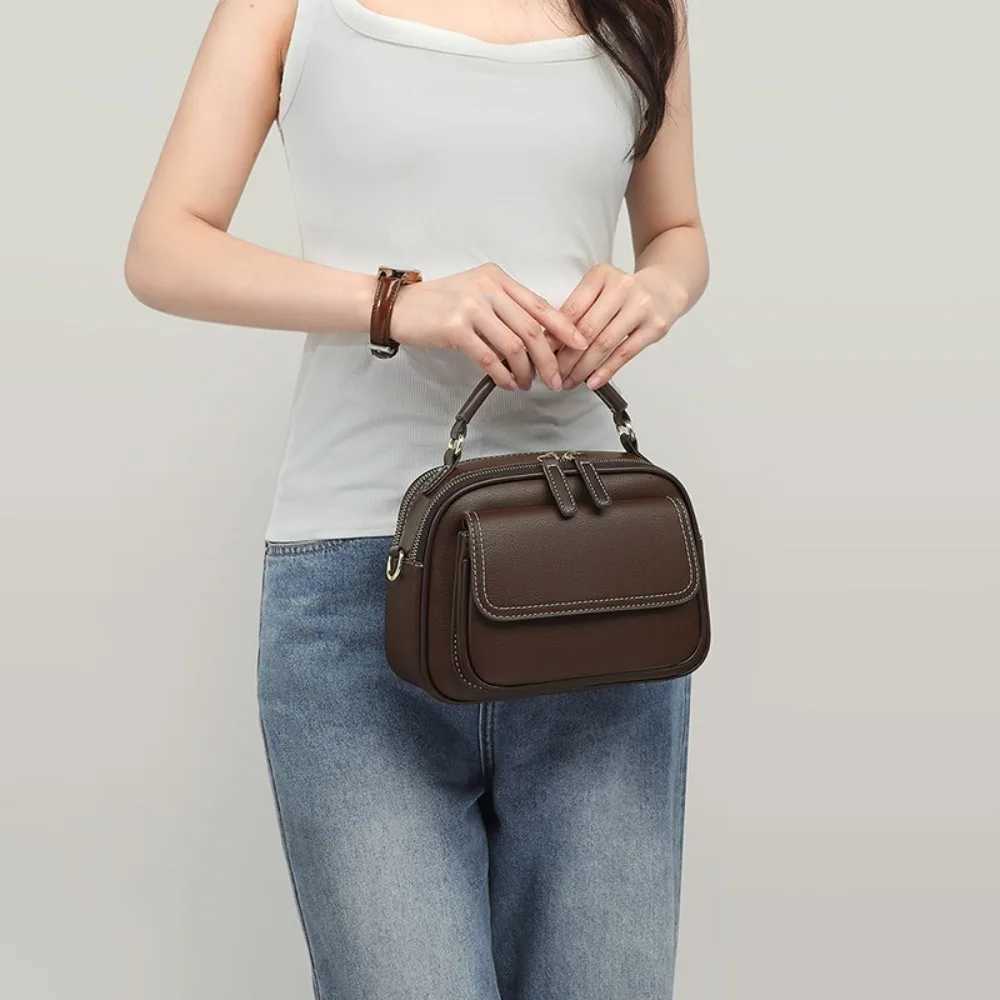 Versatile Retro Women Shoulder Bag PU Leather Large Capacity Messenger Handbag Luxury Cosmetic Bag K251128