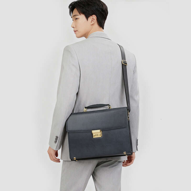 Luxury Bag Designer Genuine Leather Multifunctional Handbag Password Lock Anti Theft Computer Bag Large Capacity Business Men S Briefcase