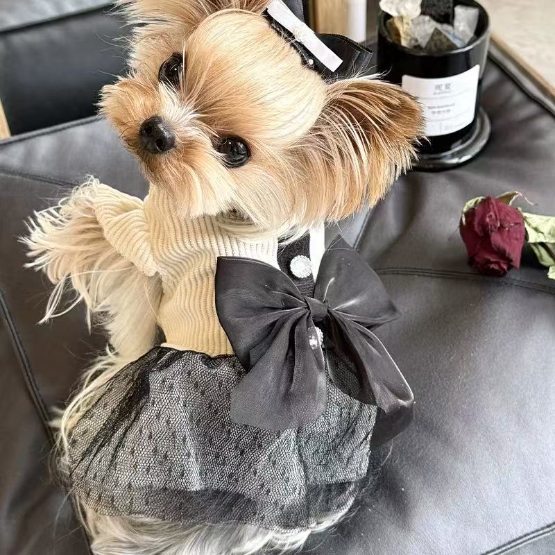 T00076Maltese special clothes pet puppy Yorkshire terrier pajamas autumn and winter thin home clothes belly protection