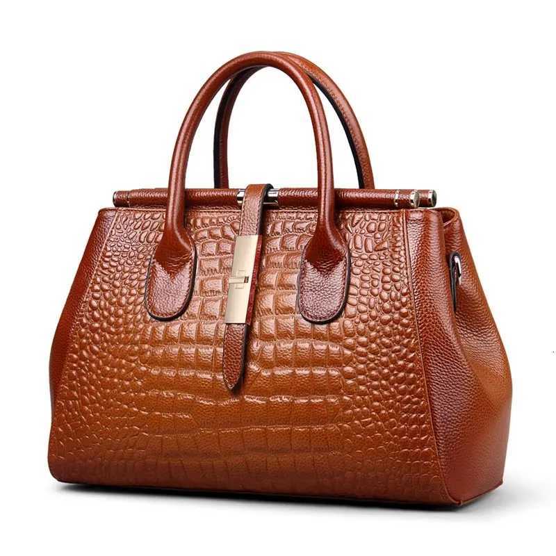 Women Handbag Alligator Grain Business Hand Bags Real Leather Shoulder Crossbody Bag High Quality Luxury Purses Top-Handle Bags K251128