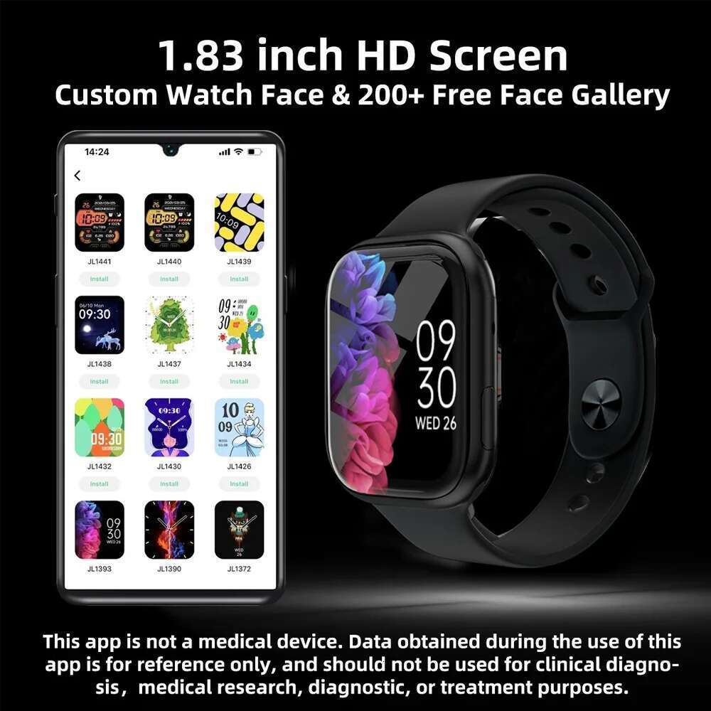 LAXASFIT Series 10 BT Voice Call Healthy Sports Bracelet Fiess Tracker Smart Watch Men Women Holiday Gift