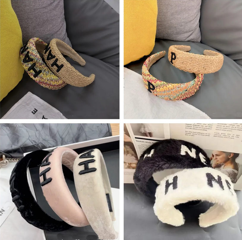 Wide-brimmed 20style Designer Sponge Letter Headbands Women Brand Hairband Fashion Womens Sport Hoop Vintage Hair accessories Gifts High Quality