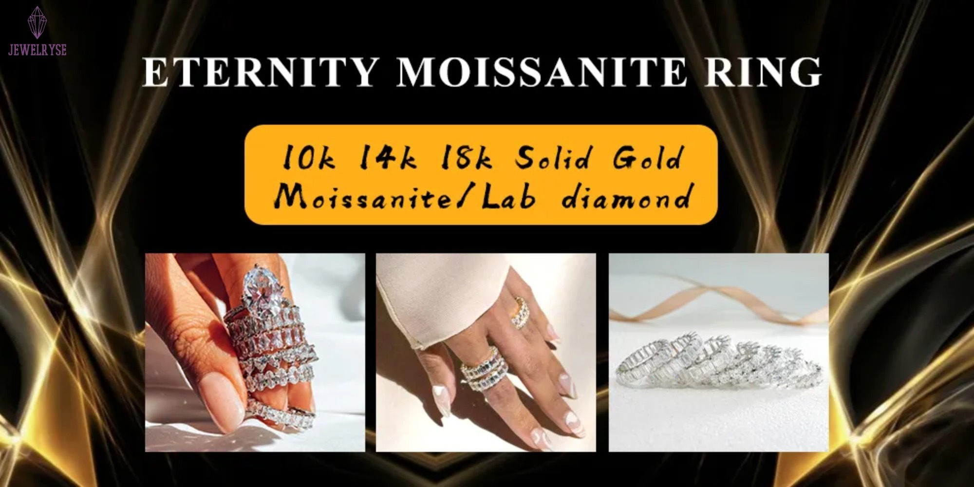 10k 14k 18k Real Gold Ring Wedding Band Full Eternity Lab Grown Vvs Moissanite Diamond 925 Jewelry Engagement Eternity Band Ring