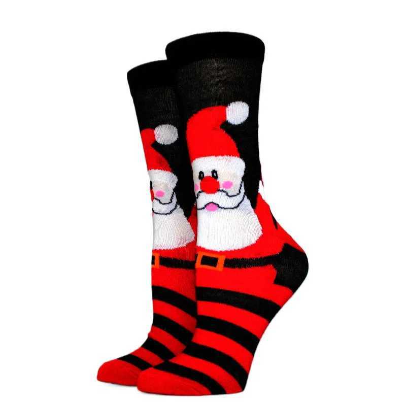 4 Pairs New Winter Women Christmas Socks Santa Claus XMAS Long Socks Elk Tide Socks Happy New Year Gift Funny Socks Size 36-42 J251128